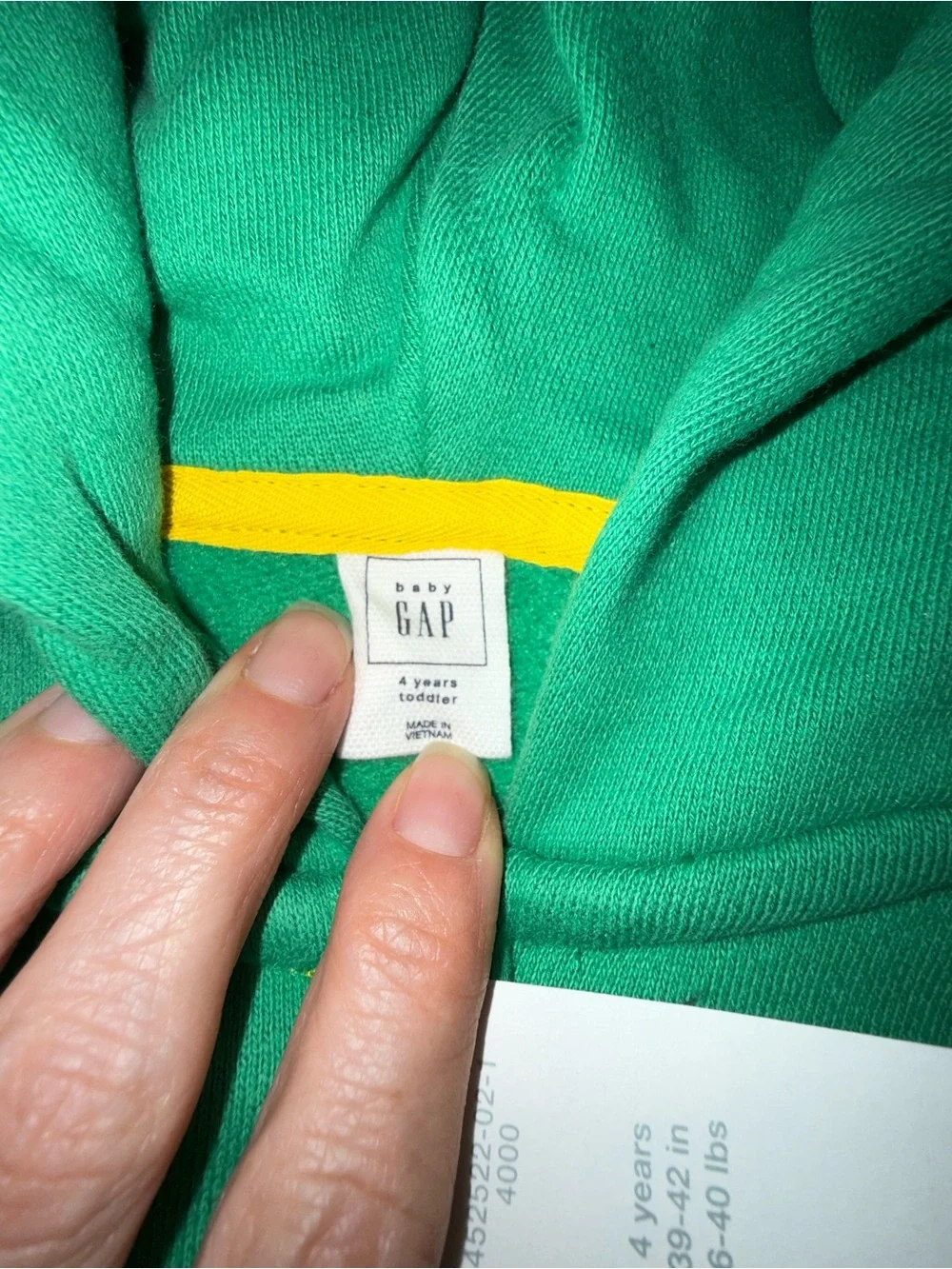NWT Baby Gap Toddler Hoodie 4 Years Green Navy blue Full Zip Sweatshirt Boys